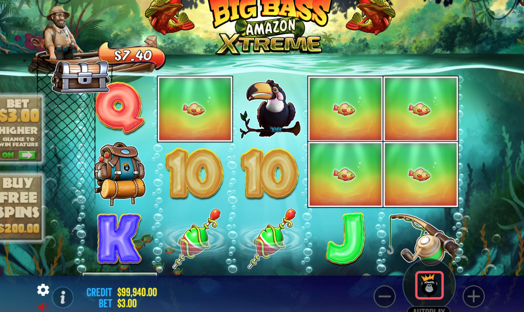 big bass in-game interface